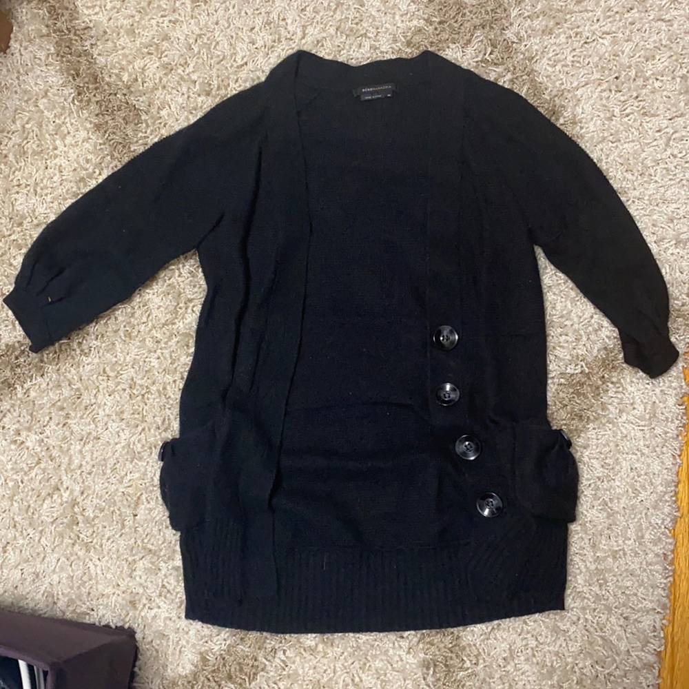 Black BCBG thick button cardigan